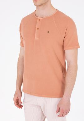 Erkek Pudra Bisiklet Yaka Tişört - 50263495057