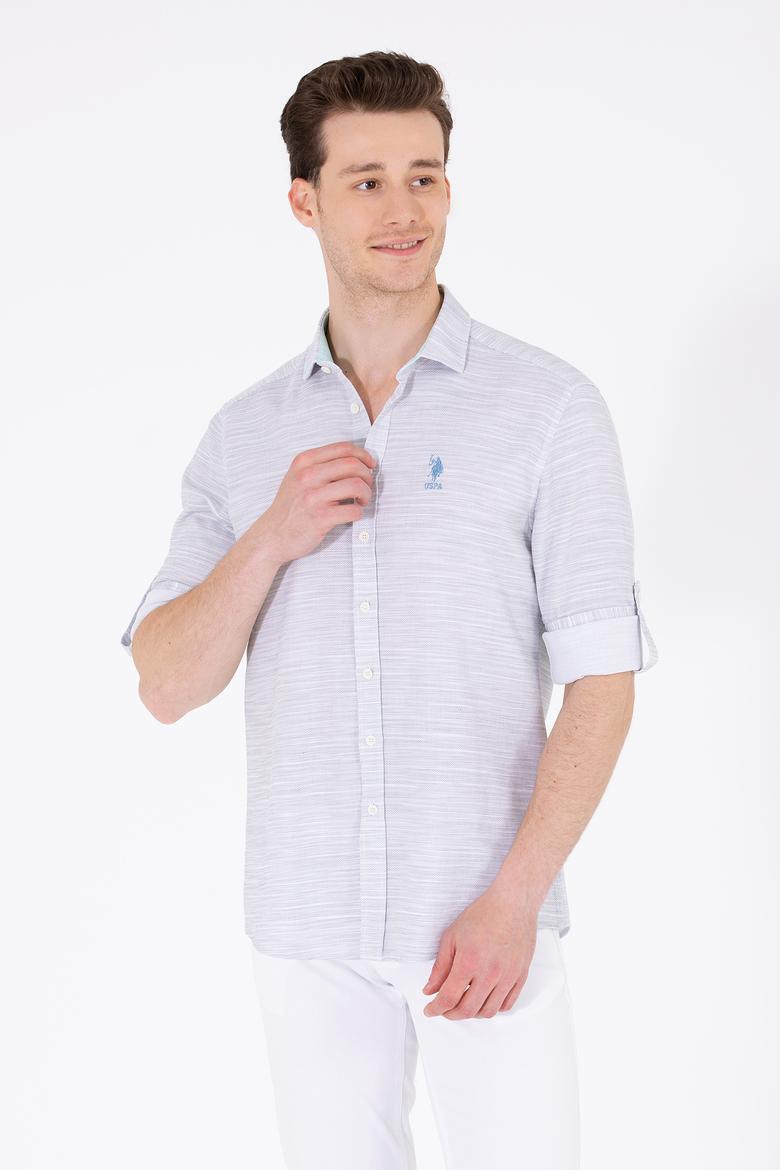 Erkek Taş Uzun Kollu Gömlek