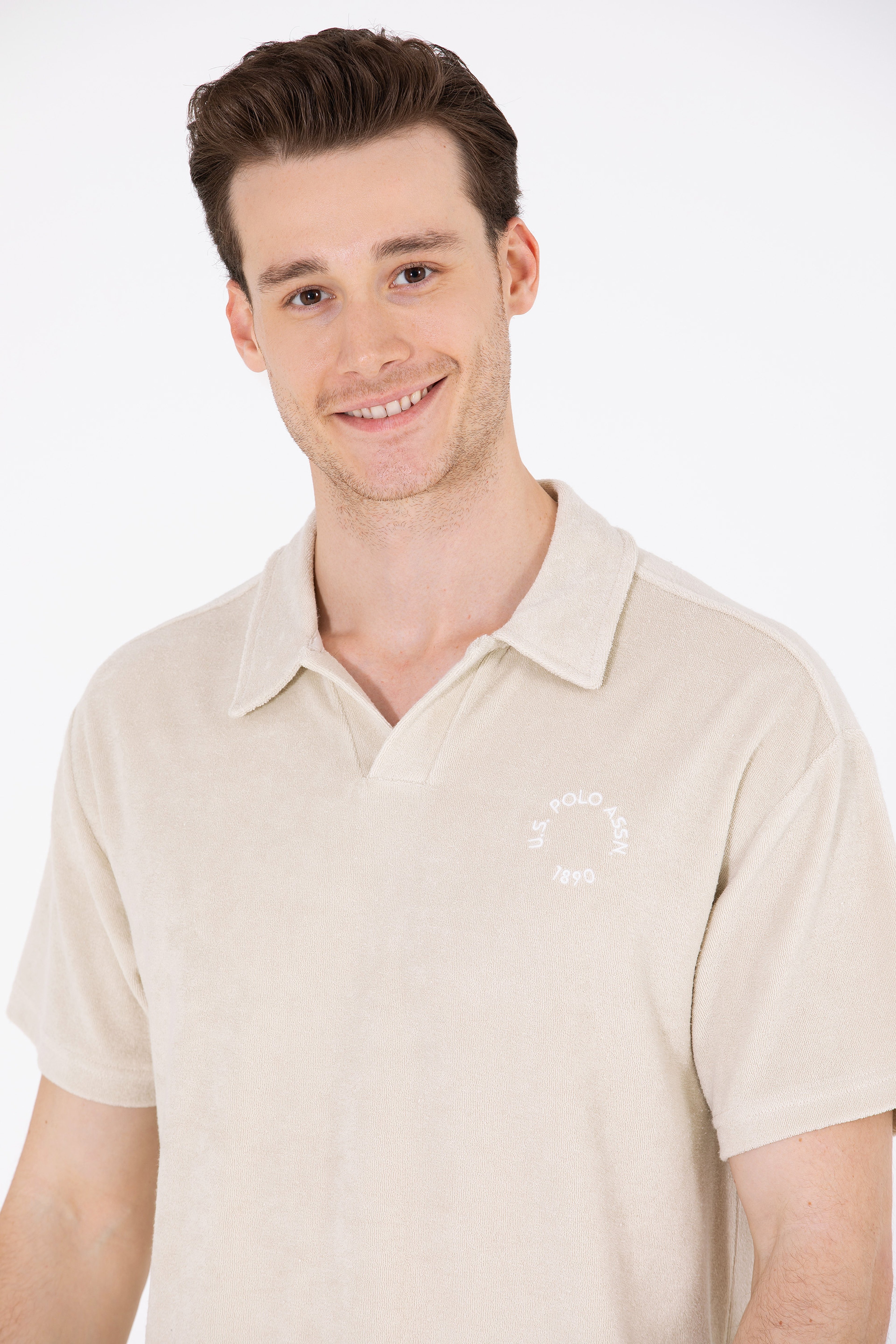 Erkek Taş Comfort Polo Yaka Tişört