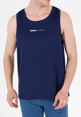 Erkek Lacivert Bisiklet Yaka Kolsuz Tişört - 50263566017