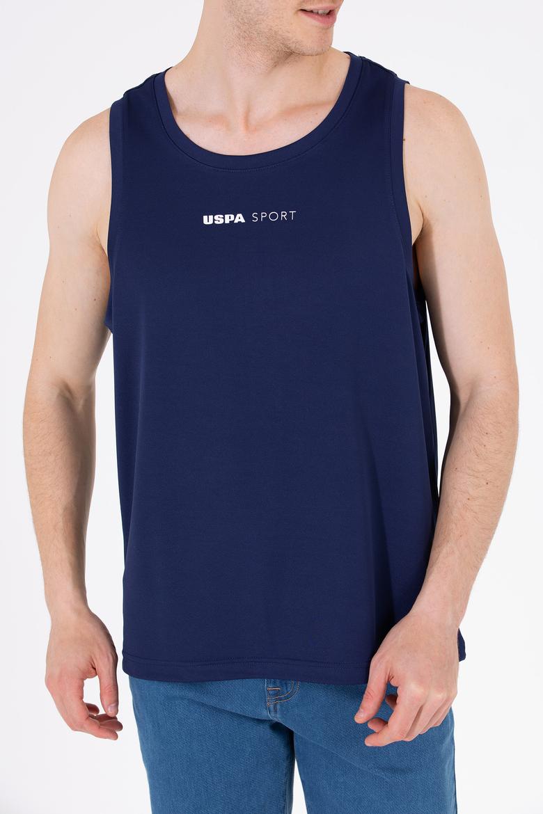 Erkek Lacivert Bisiklet Yaka Kolsuz Tişört - 50263566017