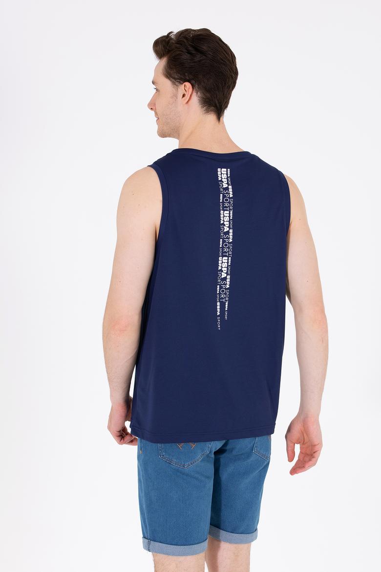 Erkek Lacivert Bisiklet Yaka Kolsuz Tişört - 50263566017