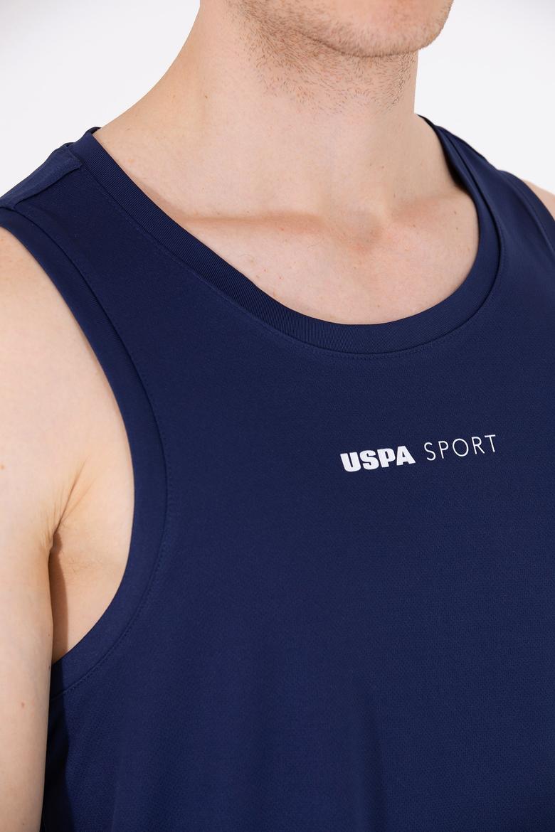 Erkek Lacivert Bisiklet Yaka Kolsuz Tişört - 50263566017