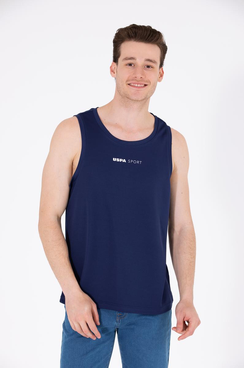 Erkek Lacivert Bisiklet Yaka Kolsuz Tişört