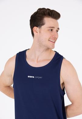 Erkek Lacivert Bisiklet Yaka Kolsuz Tişört - 50263566017