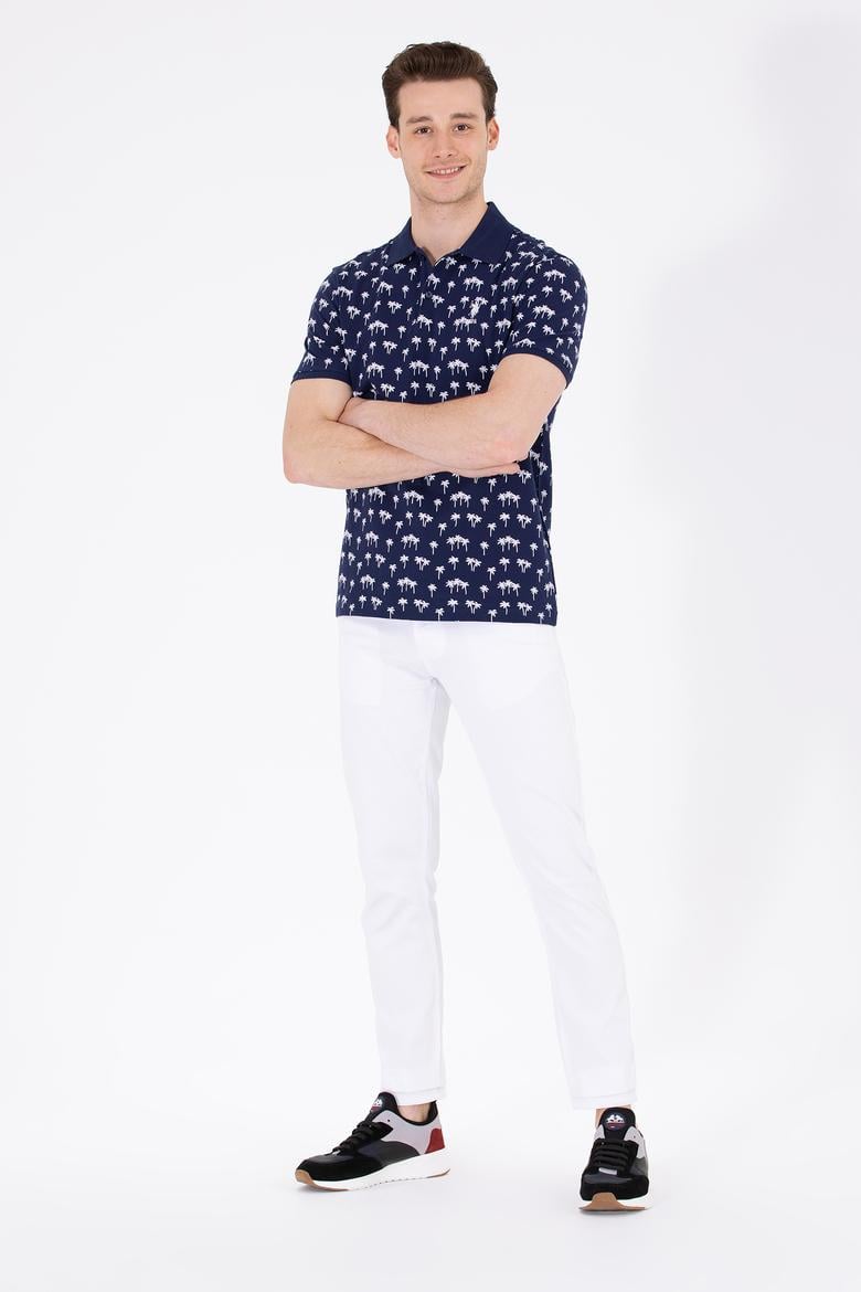 Erkek Lacivert Polo Yaka Tişört - 50263273007