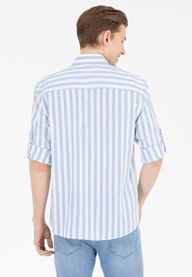 Erkek Mavi Uzun Kollu Gömlek - 50263545006