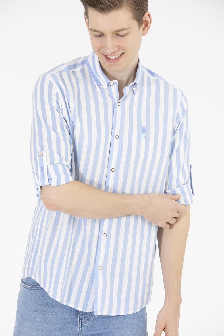 Erkek Mavi Uzun Kollu Gömlek - 50263545006