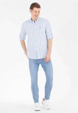 Erkek Mavi Uzun Kollu Gömlek - 50263545006