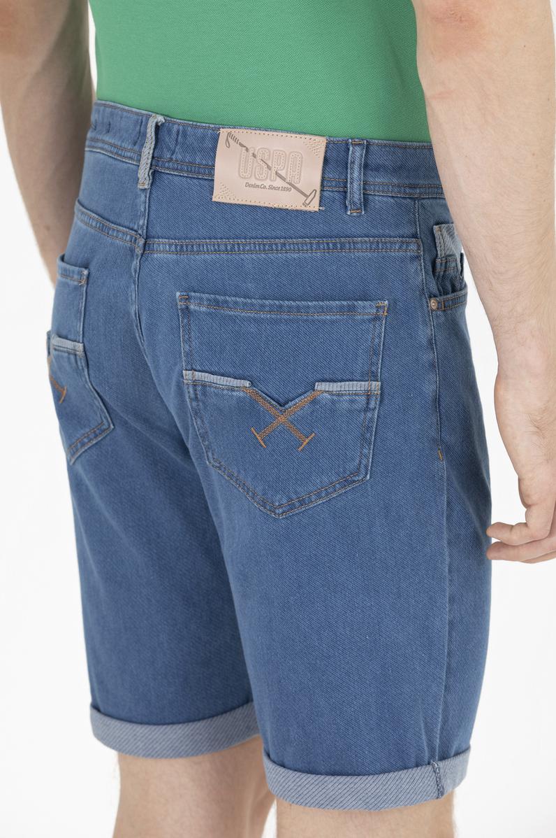 Erkek Mavi Jean Şort