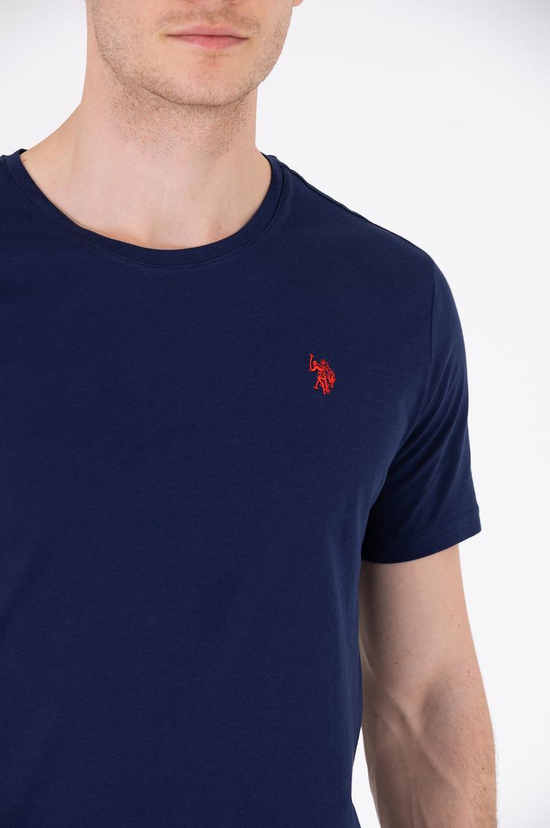 Erkek Lacivert Basic Bisiklet Yaka Tişört