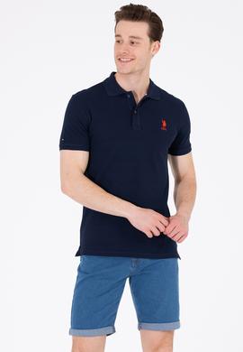 Erkek Koyu Lacivert Basic Polo Yaka Tişört - 50263238164