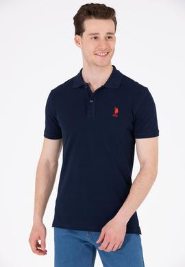 Erkek Koyu Lacivert Basic Polo Yaka Tişört - 50263238164