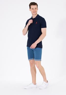 Erkek Koyu Lacivert Basic Polo Yaka Tişört - 50263238164