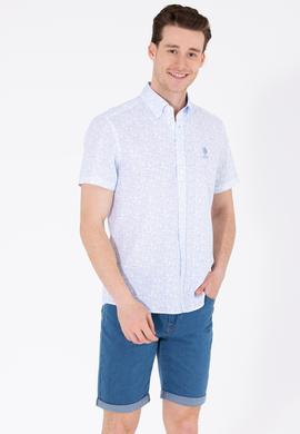 Erkek Mavi Kısa Kollu Gömlek - 50264417005