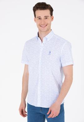 Erkek Mavi Kısa Kollu Gömlek - 50264417005