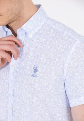 Erkek Mavi Kısa Kollu Gömlek - 50264417005