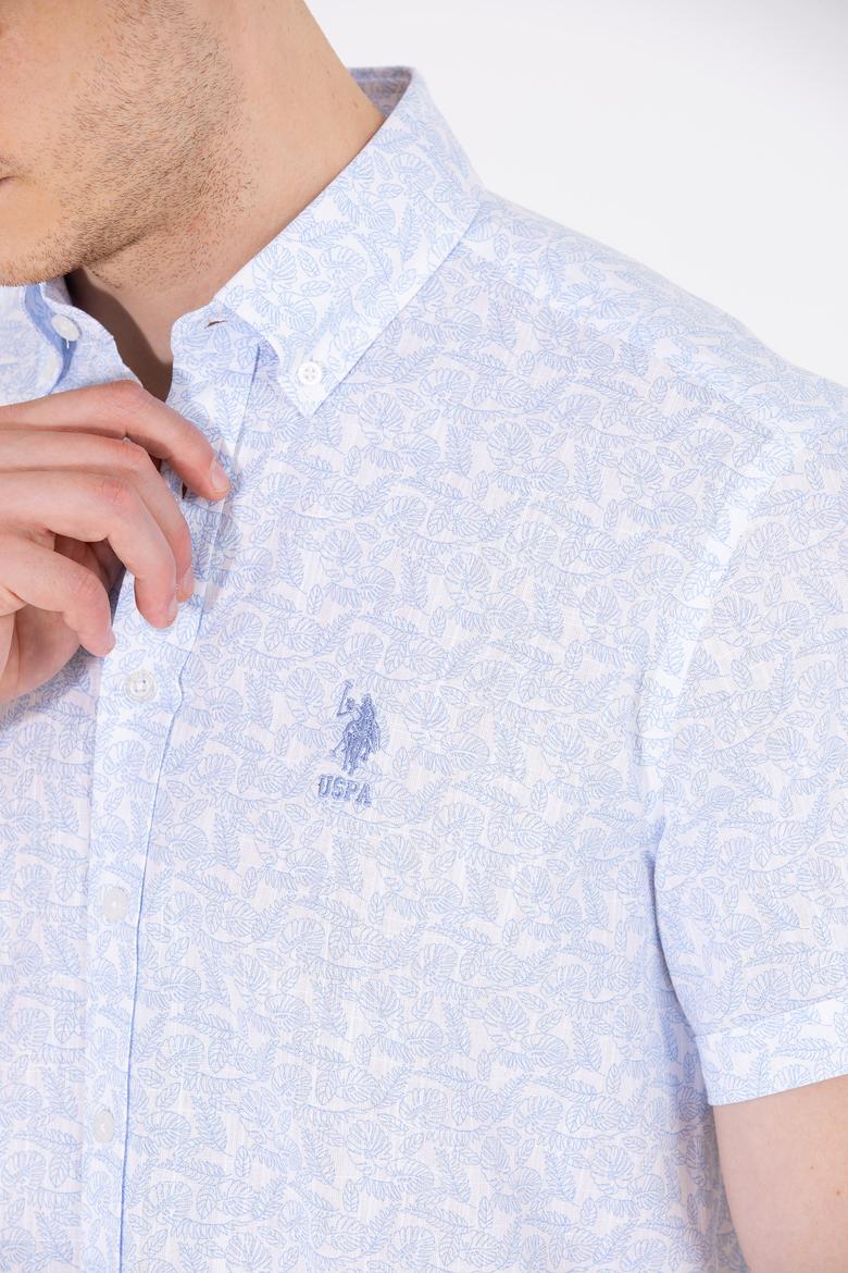 Erkek Mavi Kısa Kollu Gömlek - 50264417005