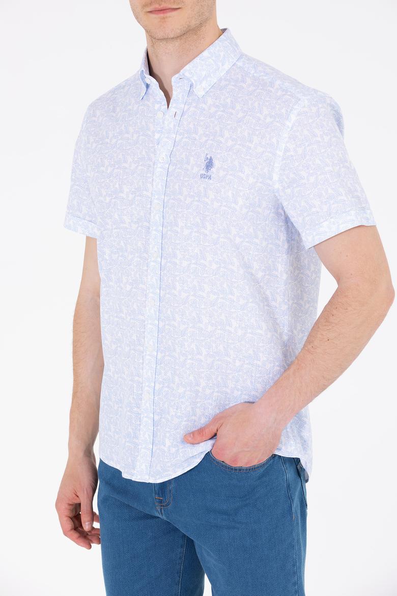 Erkek Mavi Kısa Kollu Gömlek - 50264417005