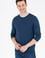 Erkek İndigo Bisiklet Yaka Basic Triko Kazak