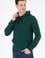 Erkek Yeşil Kapüşonlu Basic Sweatshirt