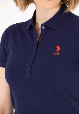 Kadın Lacivert Basic Polo Yaka Tişört - 50262657013