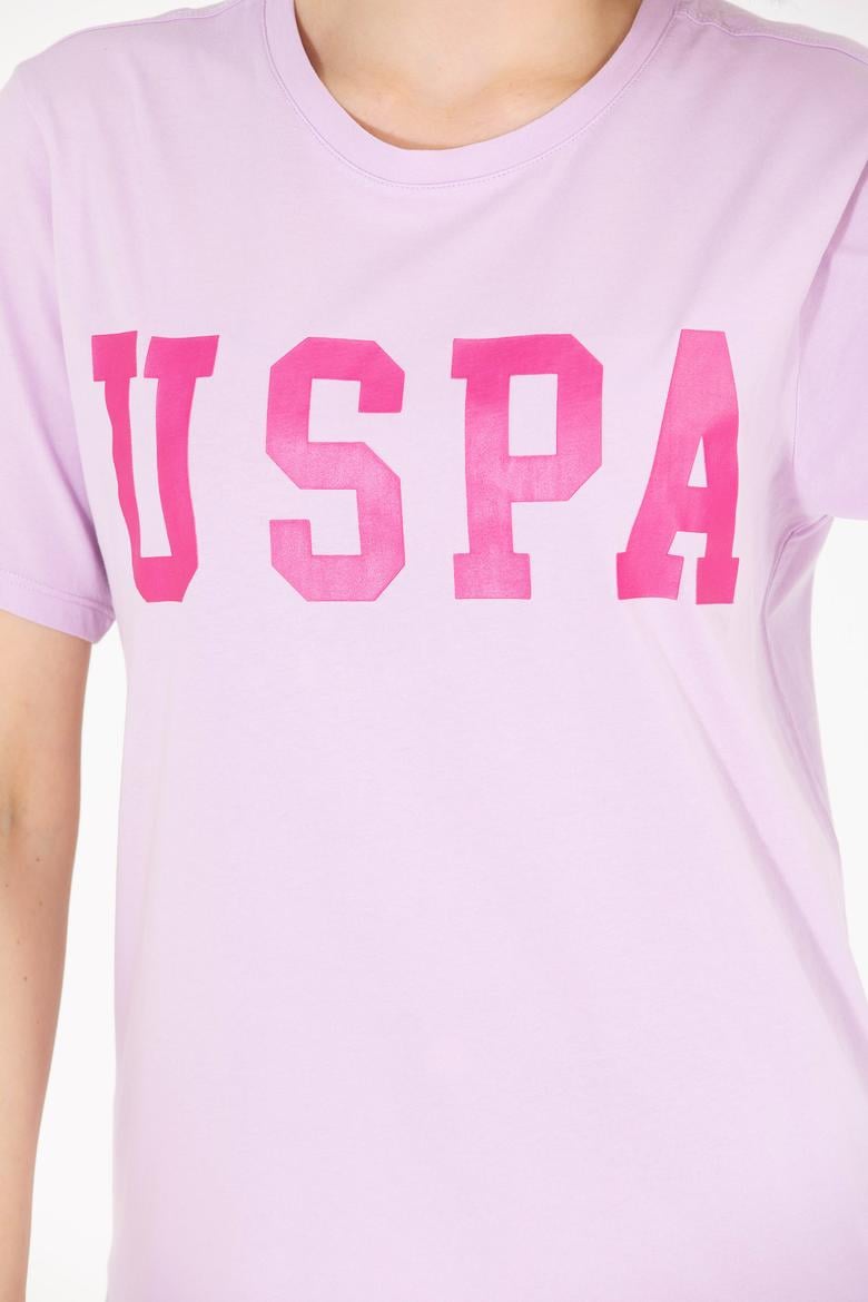 Kadın Manolya Bisiklet Yaka Basic Tişört - 50262658031