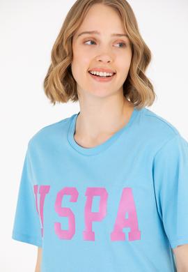 Kadın Turkuaz Bisiklet Yaka Basic Tişört - 50262658115