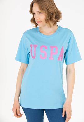 Kadın Turkuaz Bisiklet Yaka Basic Tişört - 50262658115