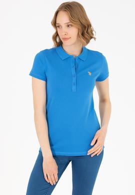 Kadın Saks Basic Polo Yaka Tişört - 50262675174