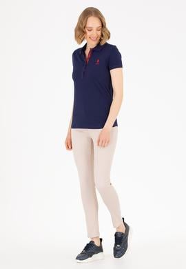 Kadın Lacivert Basic Polo Yaka Tişört - 50262698012