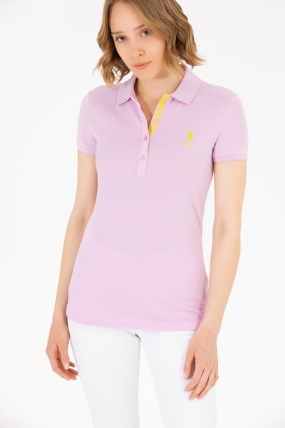 Kadın Manolya Basic Polo Yaka Tişört