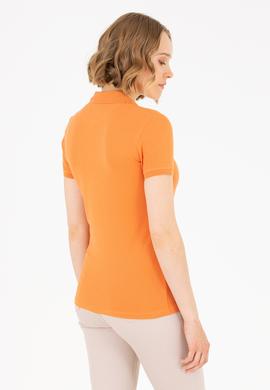 Kadın Kiremit Basic Polo Yaka Tişört - 50262698280