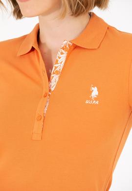 Kadın Kiremit Basic Polo Yaka Tişört - 50262698280