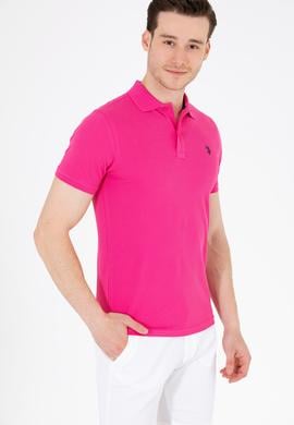 Erkek Fuşya Basic Polo Yaka Tişört - 50262933435