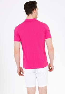 Erkek Fuşya Basic Polo Yaka Tişört - 50262933435