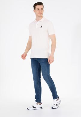 Erkek Krem Basic Polo Yaka Tişört - 50263236081