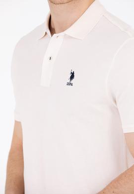 Erkek Krem Basic Polo Yaka Tişört - 50263236081