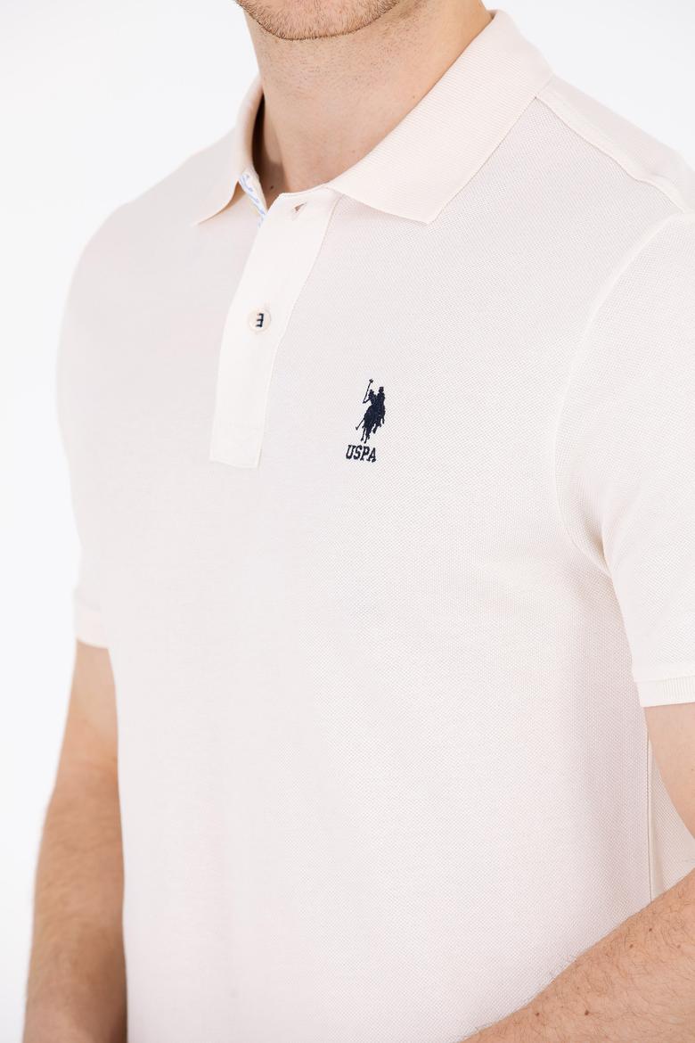 Erkek Krem Basic Polo Yaka Tişört - 50263236081