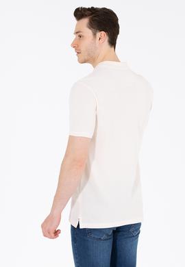 Erkek Krem Basic Polo Yaka Tişört - 50263236081