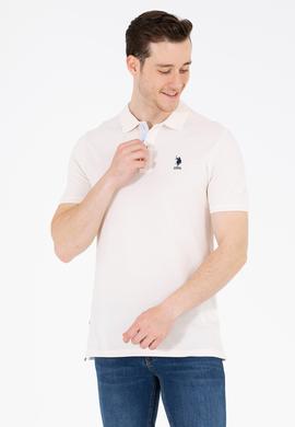 Erkek Krem Basic Polo Yaka Tişört - 50263236081