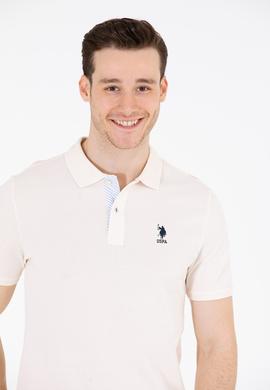 Erkek Krem Basic Polo Yaka Tişört - 50263236081