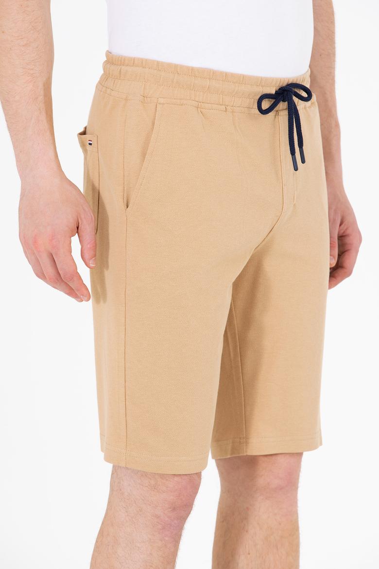 Erkek Camel Örme Şort - 50263258127
