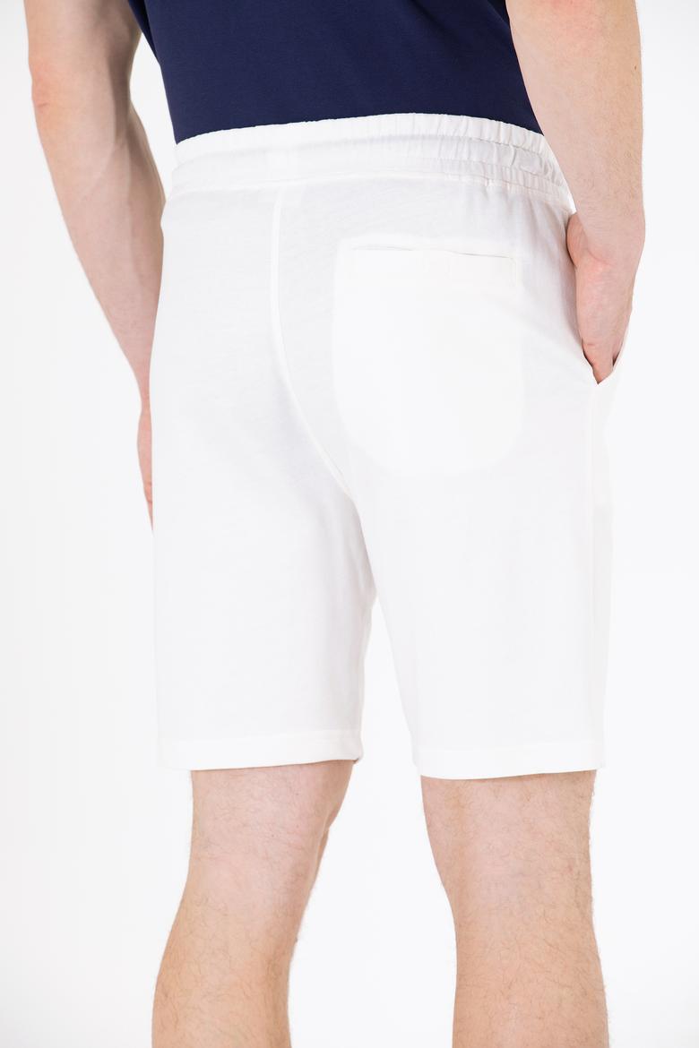 Erkek Ekru Örme Şort - 50263423113