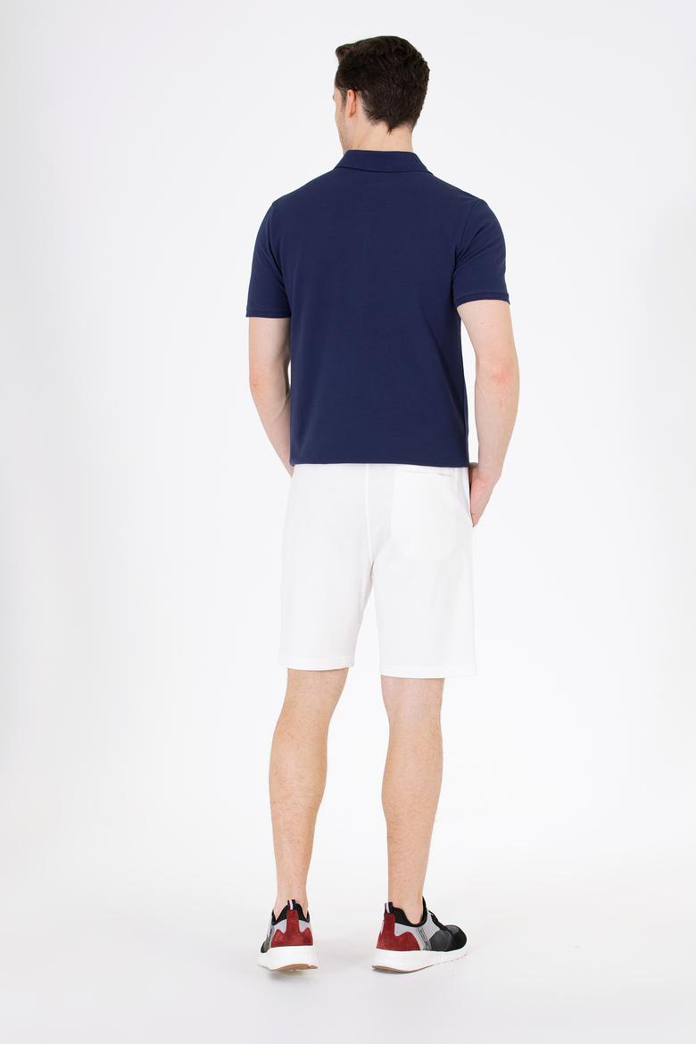 Erkek Ekru Örme Şort - 50263423113