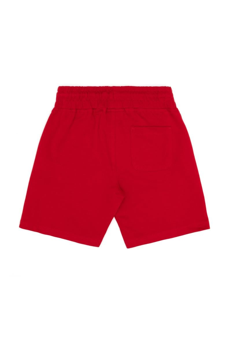 Çocuk Kırmızı Örme Şort
