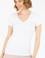 Kadın Beyaz V Yaka Basic Tişört