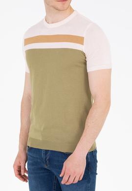 Erkek Haki Bisiklet Yaka Triko Kazak - 50264624025