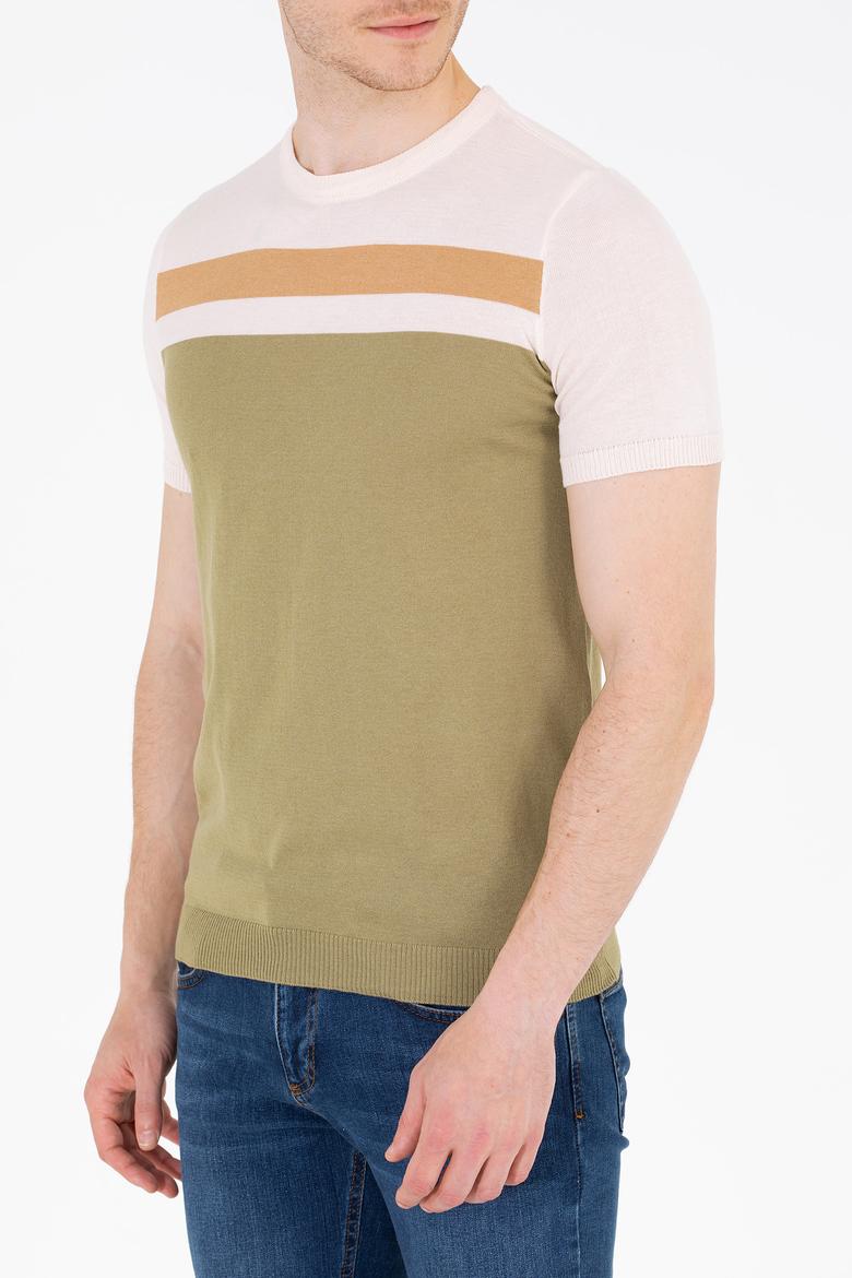 Erkek Haki Bisiklet Yaka Triko Kazak - 50264624025