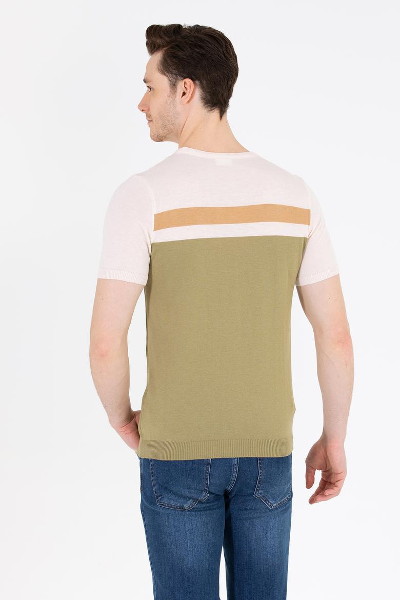 Erkek Haki Bisiklet Yaka Triko Kazak - 50264624025